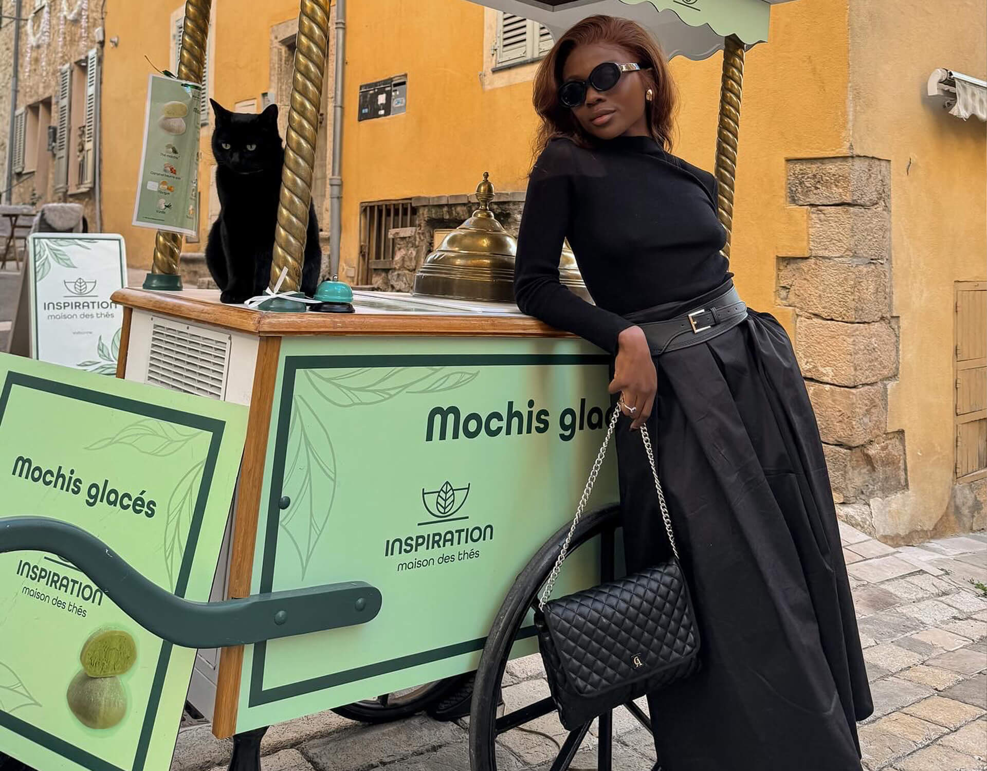 Georgeous mum with black diaper bag