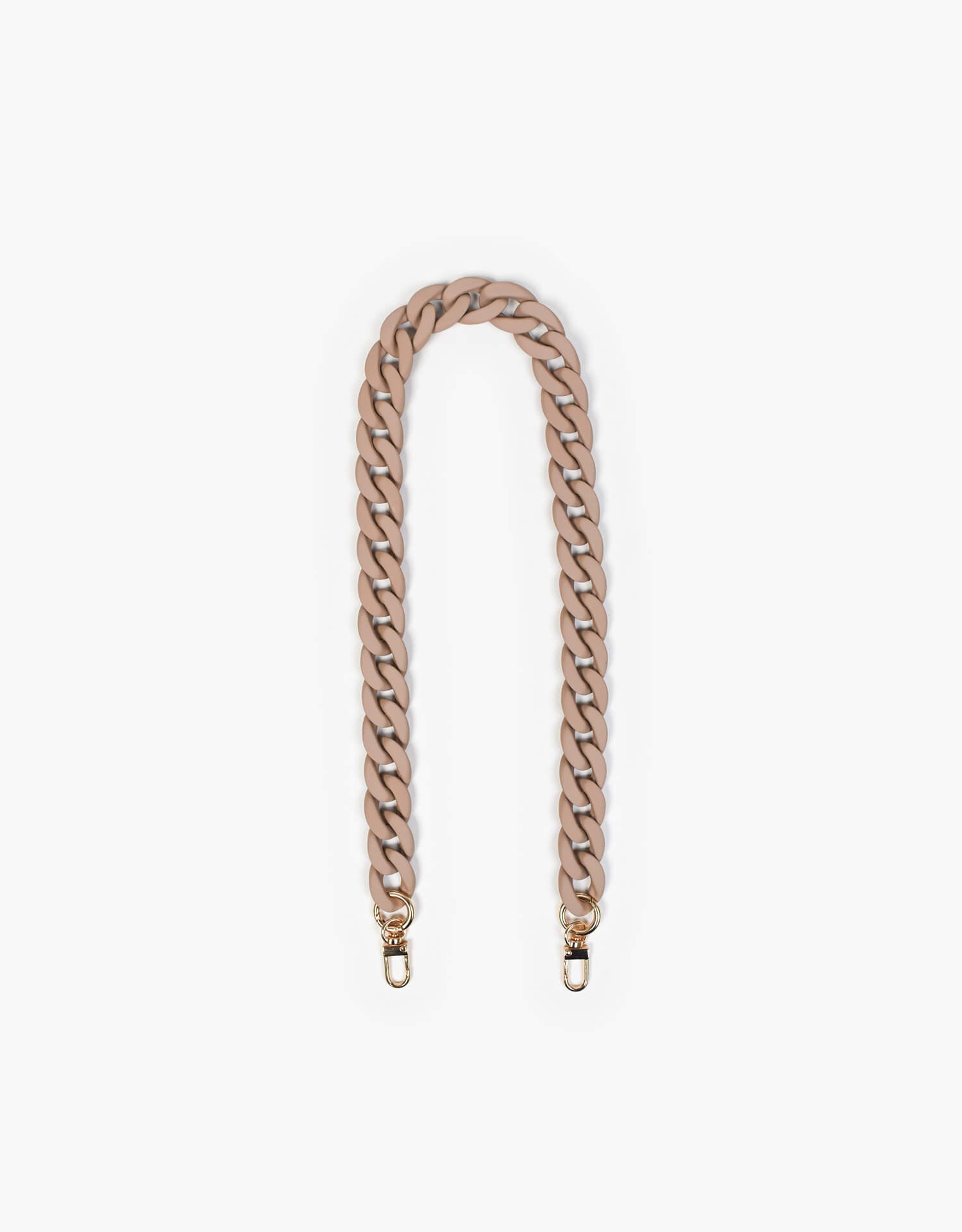 beige coated chain strap
