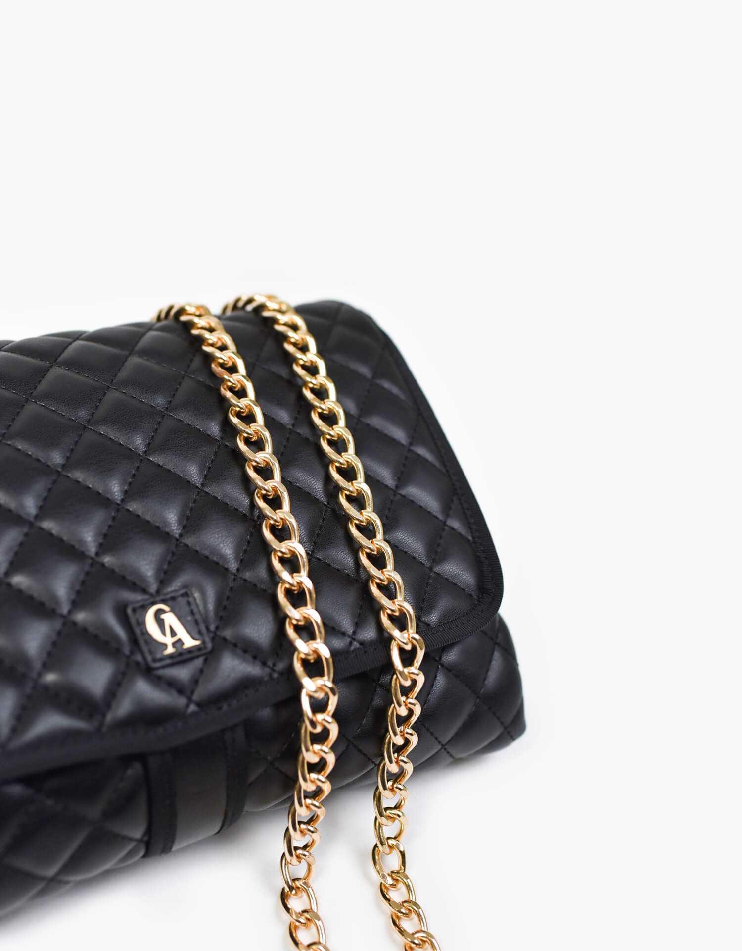 coco alexander diaper bag chain strap in gold color