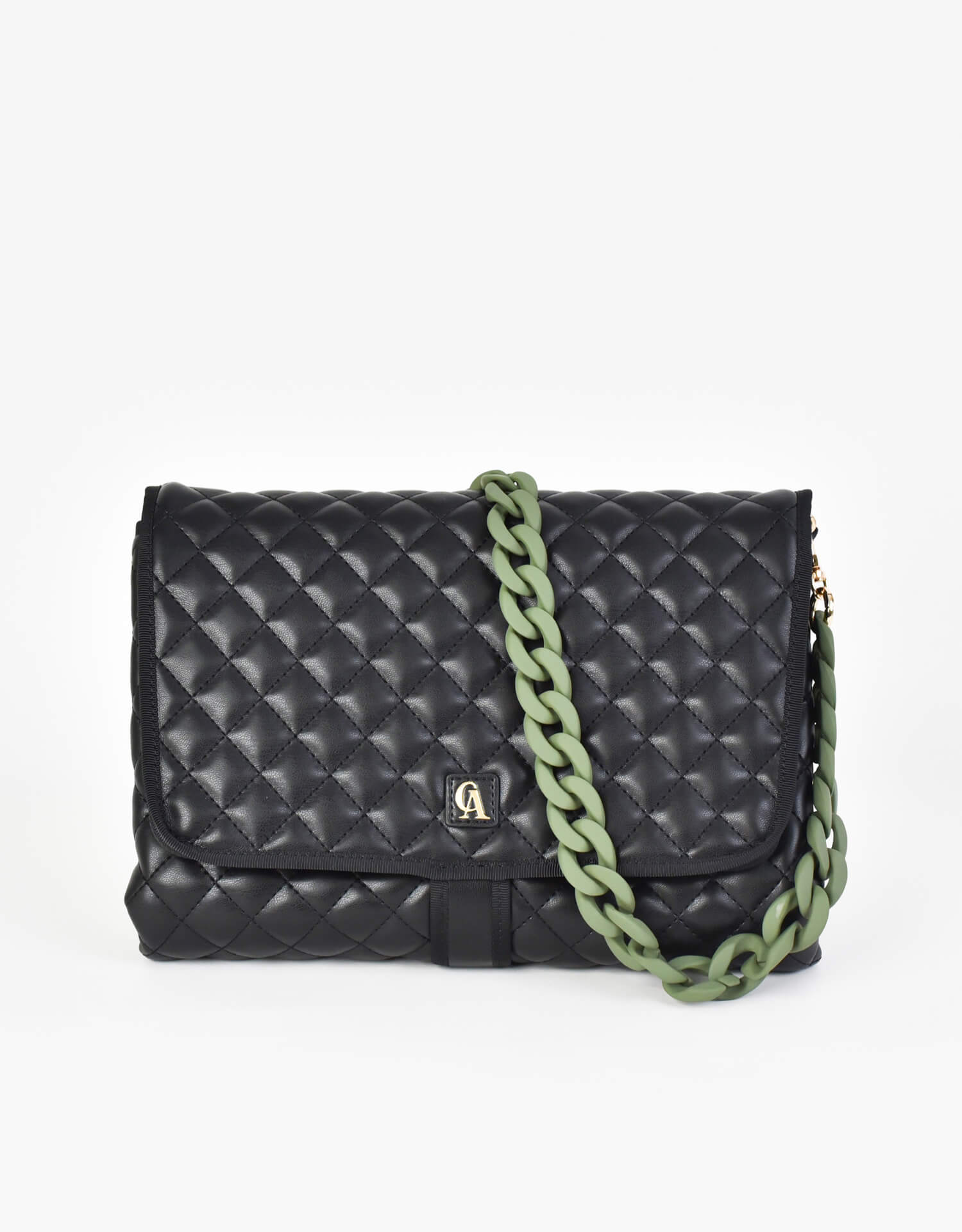 coco alexander green coated chain straps