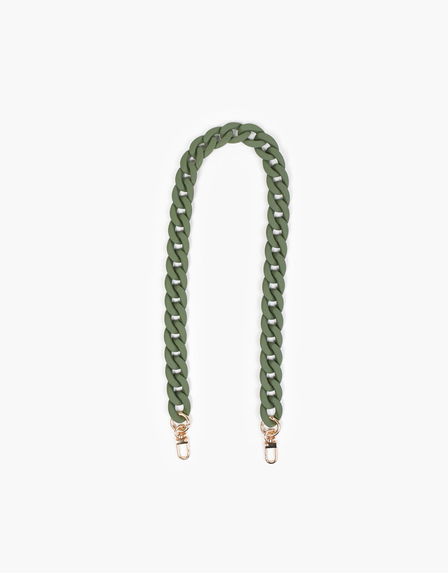 green coated chain straps