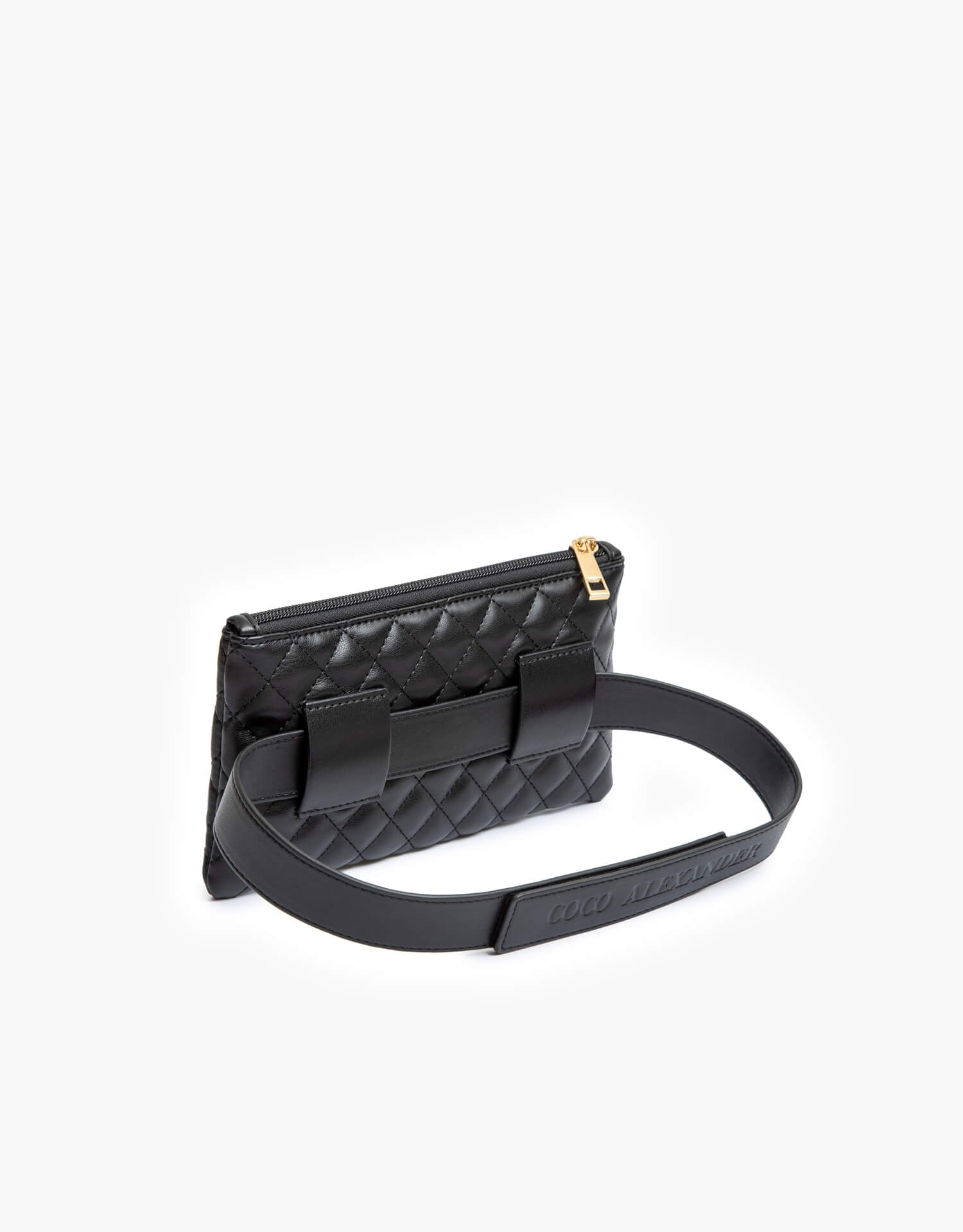 coco alexander belt strap mini vegan leather bag